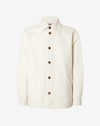Gcds Monogram Cotton Overshirt | Men Outerwear Off White | GCDS